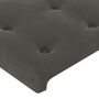 Voir la diapositive 5 : VIDAXL Tete de lit avec oreilles Gris fonce 103x16x78/88 cm Velours