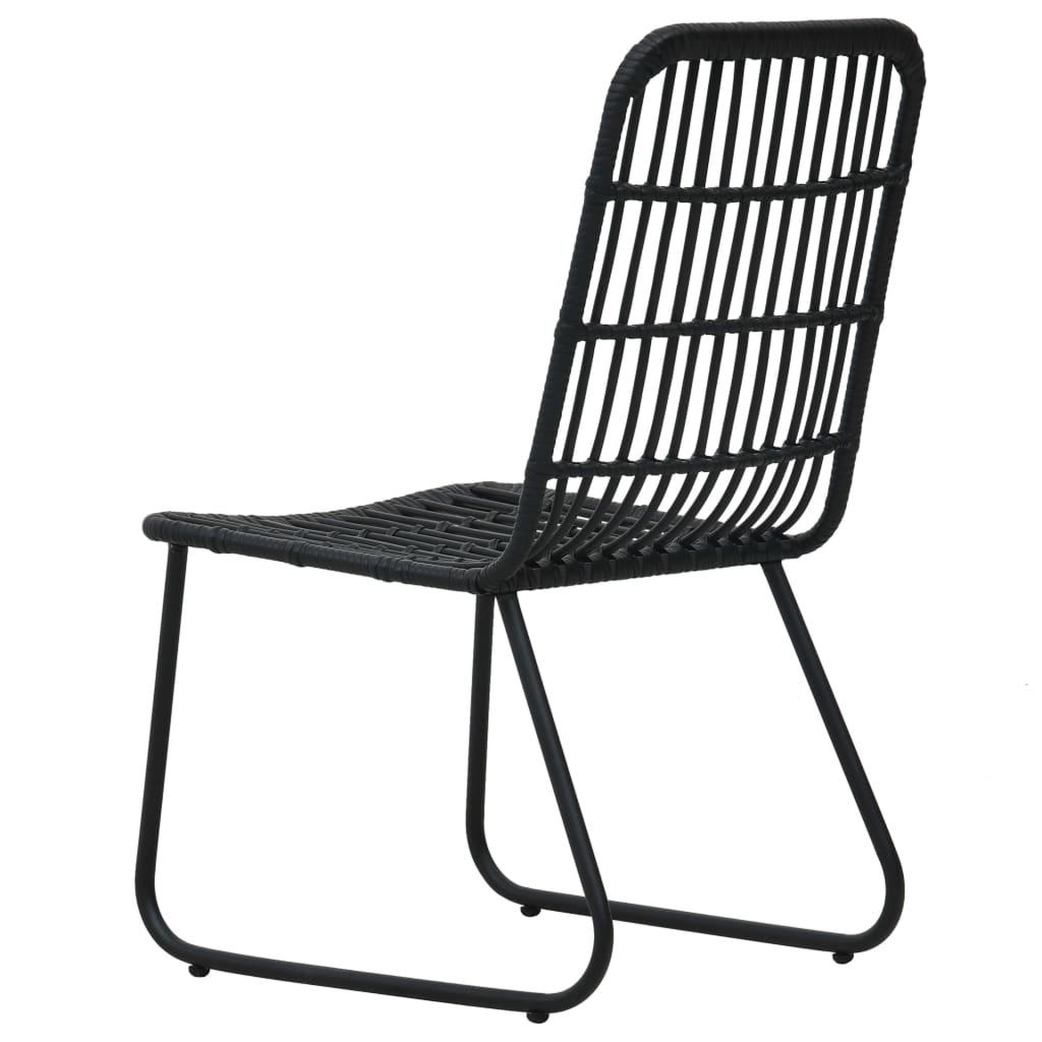 Voir la diapositive 5 : VIDAXL Chaises de jardin lot de 2 Resine tressee Noir