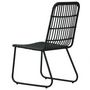 Voir la diapositive 5 : VIDAXL Chaises de jardin lot de 2 Resine tressee Noir