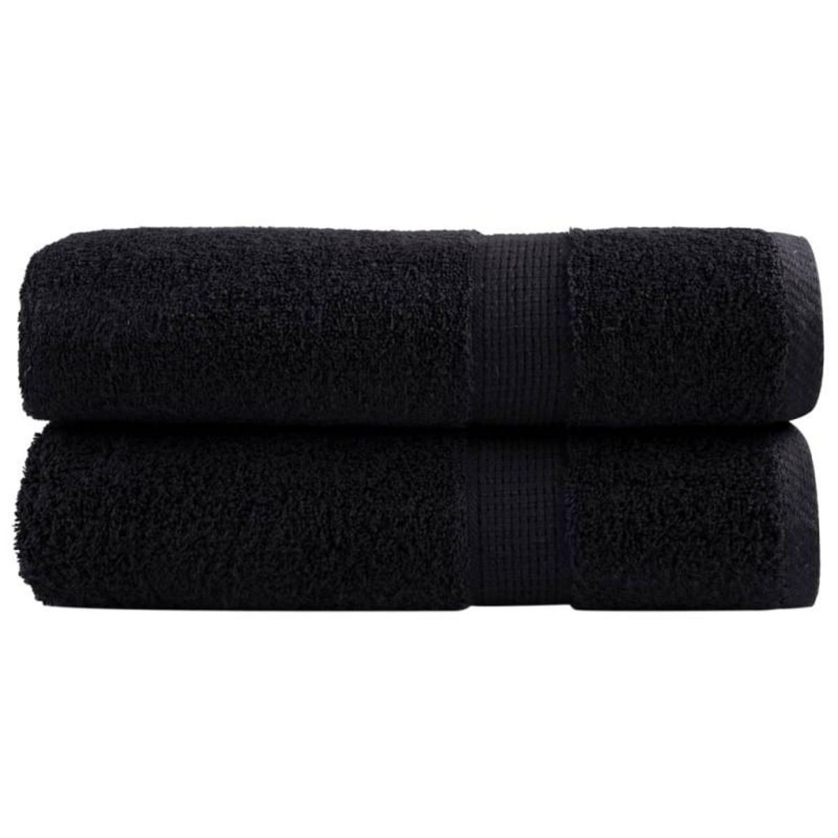 VIDAXL Essuie mains de qualité supérieure SOLUND 2 pcs noir 600 g m²