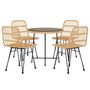 Voir la diapositive 3 : VIDAXL Ensemble a manger de jardin 5pcs Resine tressee
