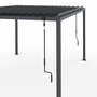 Voir la diapositive 6 : ID MARKET Pergola bioclimatique lames orientables acier 3x4 M gris anthracite
