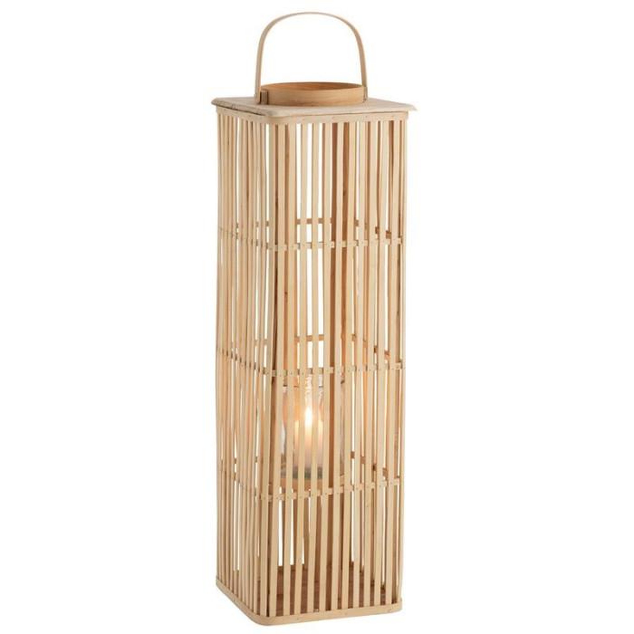 Voir la diapositive 2 : Paris Prix Lanterne Déco en Bambou  Longue  89cm Naturel