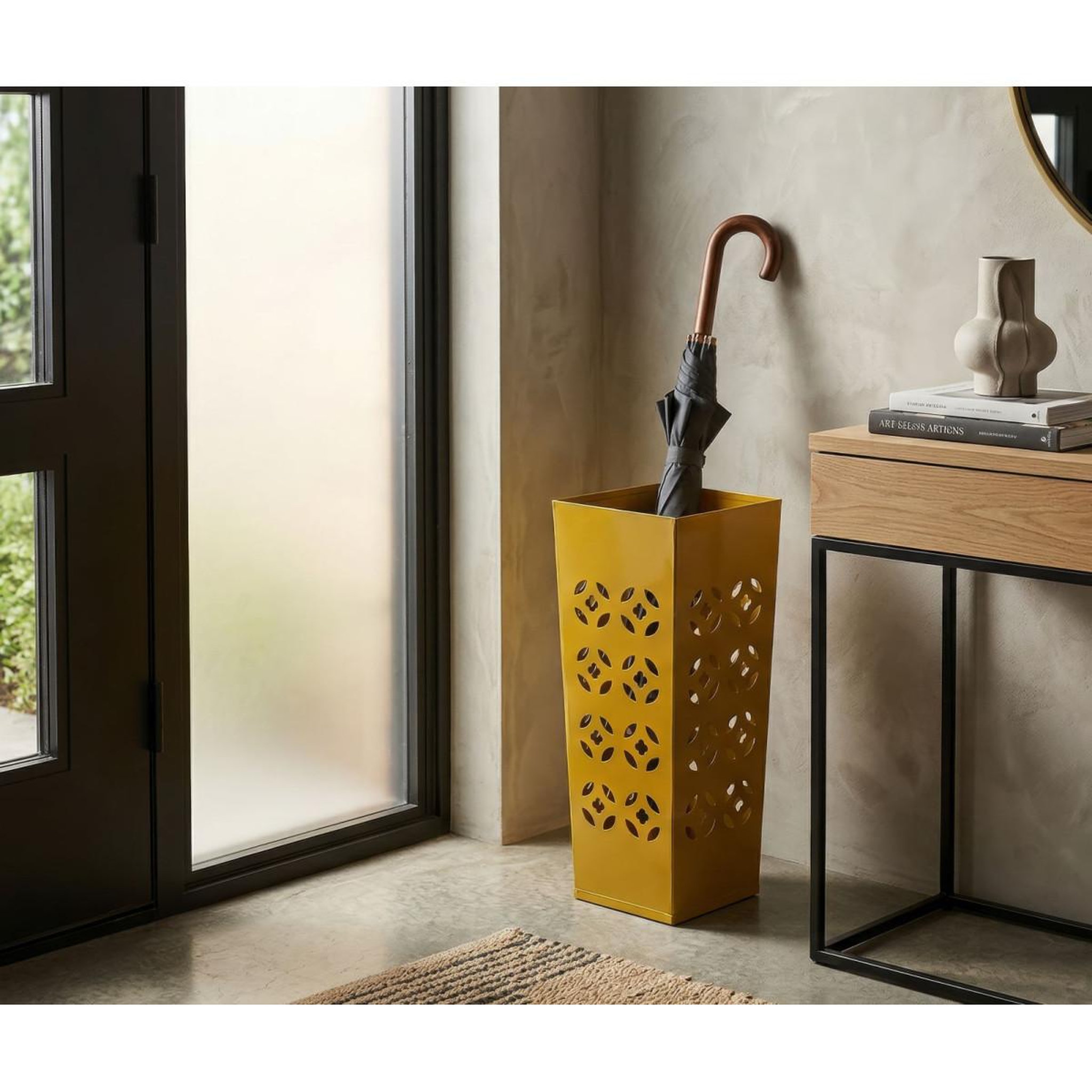 Voir la diapositive 6 : Paris Prix Porte-parapluie en métal  fit  48cm moutarde