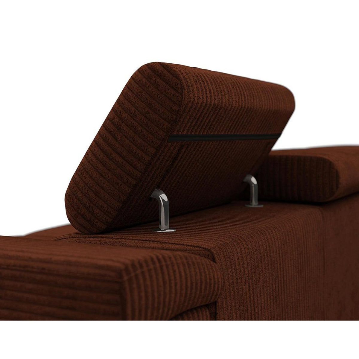 BEST MOBILIER Pablo - canapé droit 2 places avec têtières ajustables - en velours côtelé