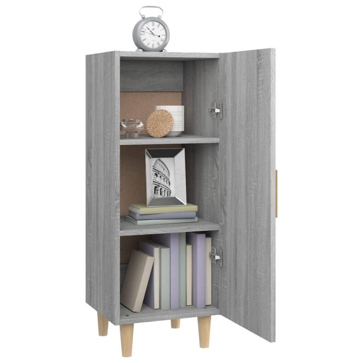 VIDAXL Buffet Sonoma gris 34,5x34x90 cm Bois d'ingenierie