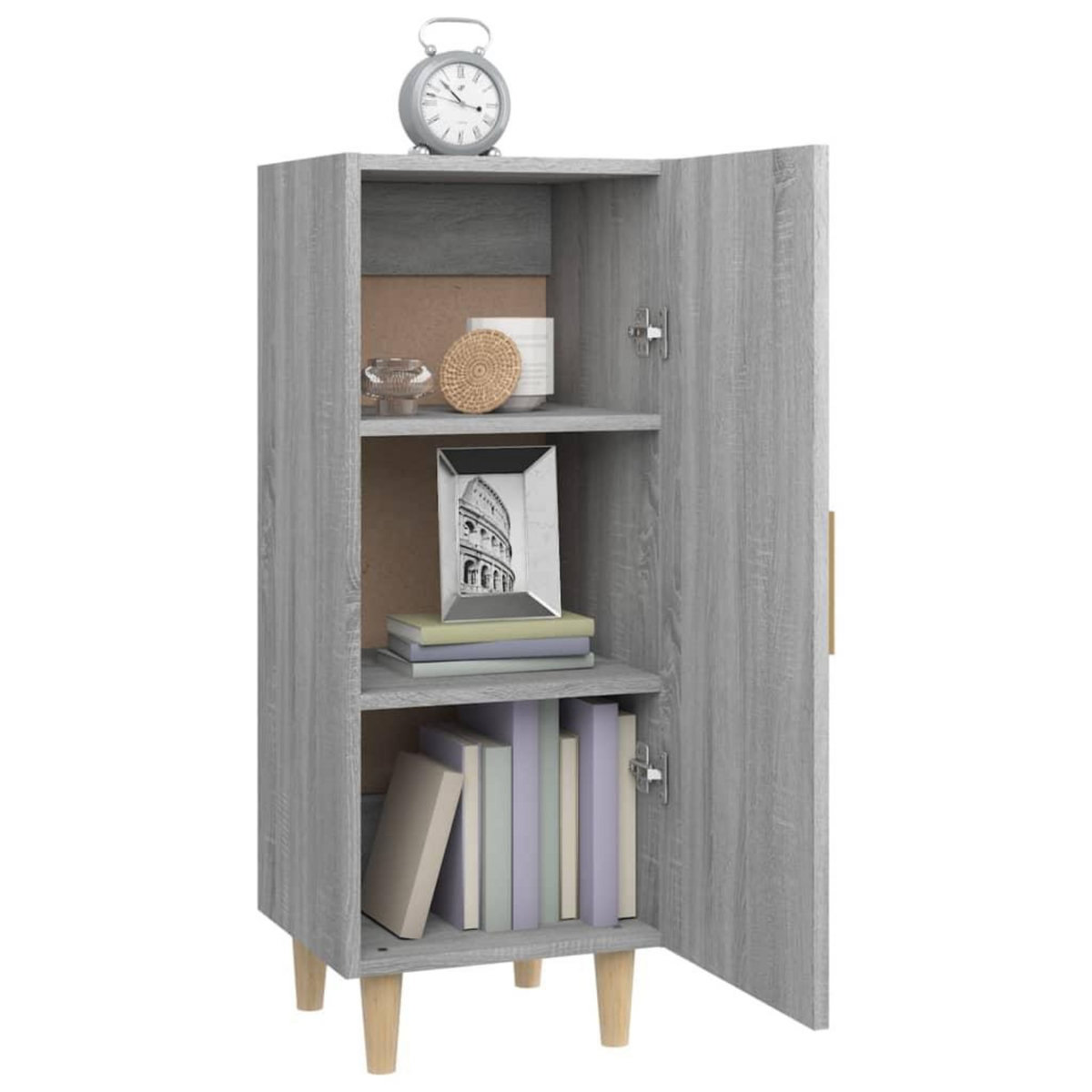 VIDAXL Buffet Sonoma gris 34,5x34x90 cm Bois d'ingenierie