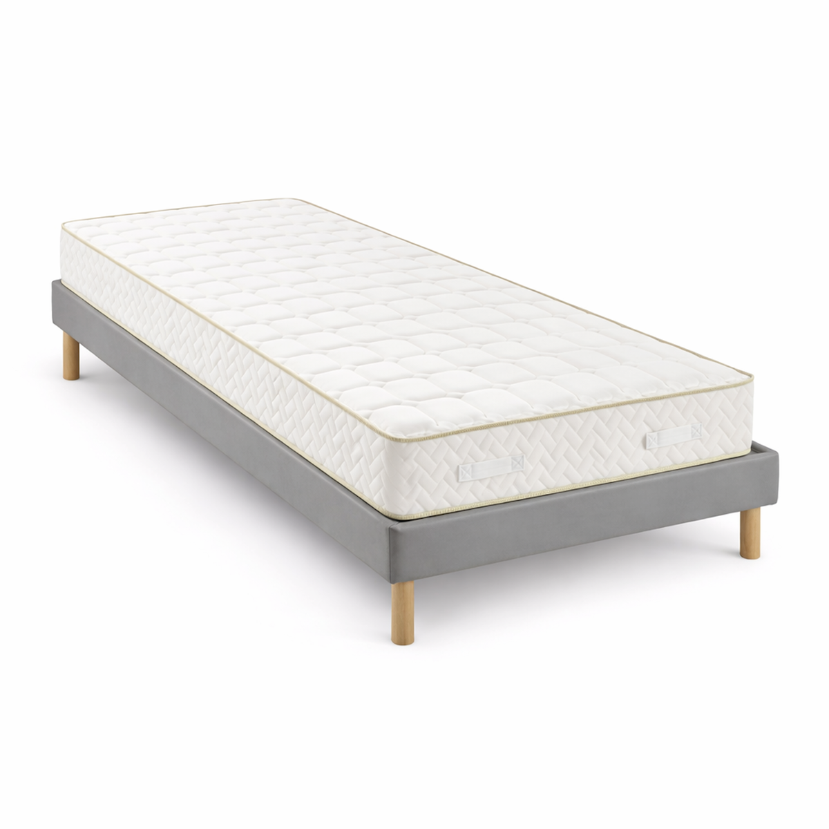 NUITS D'OR Ensemble Sommier Tapissier et Matelas 2 Faces Couchage