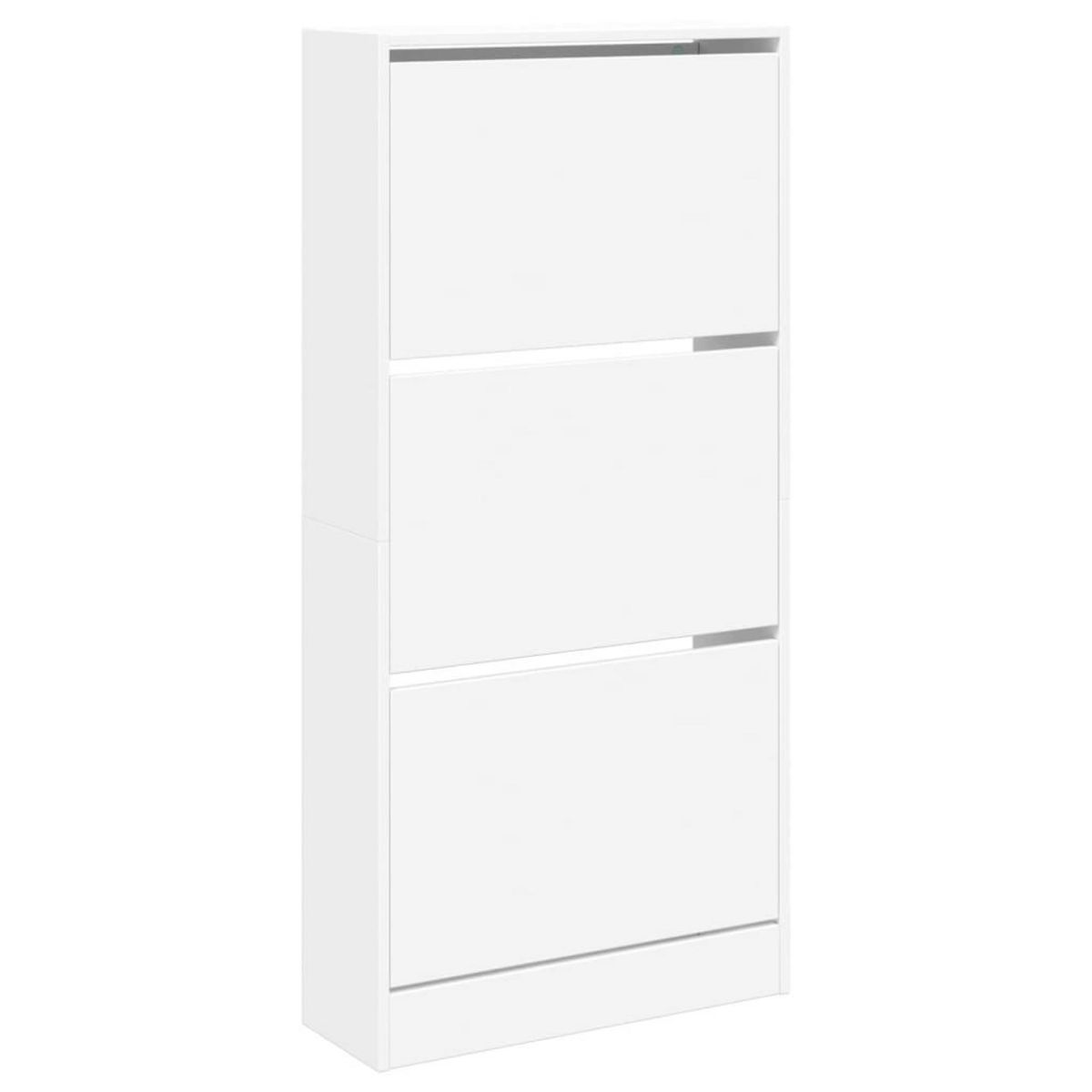 VIDAXL Armoire a chaussures blanc 60x21x125,5 cm bois d'ingenierie