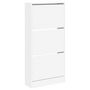 Voir la diapositive 4 : VIDAXL Armoire a chaussures blanc 60x21x125,5 cm bois d'ingenierie