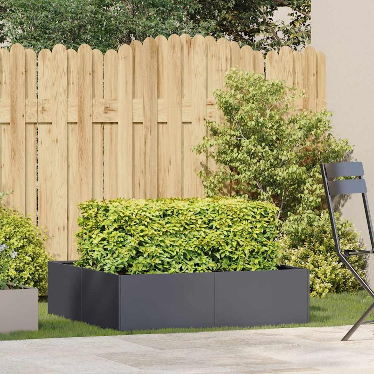 VIDAXL Jardiniere anthracite 100x100x30 cm acier