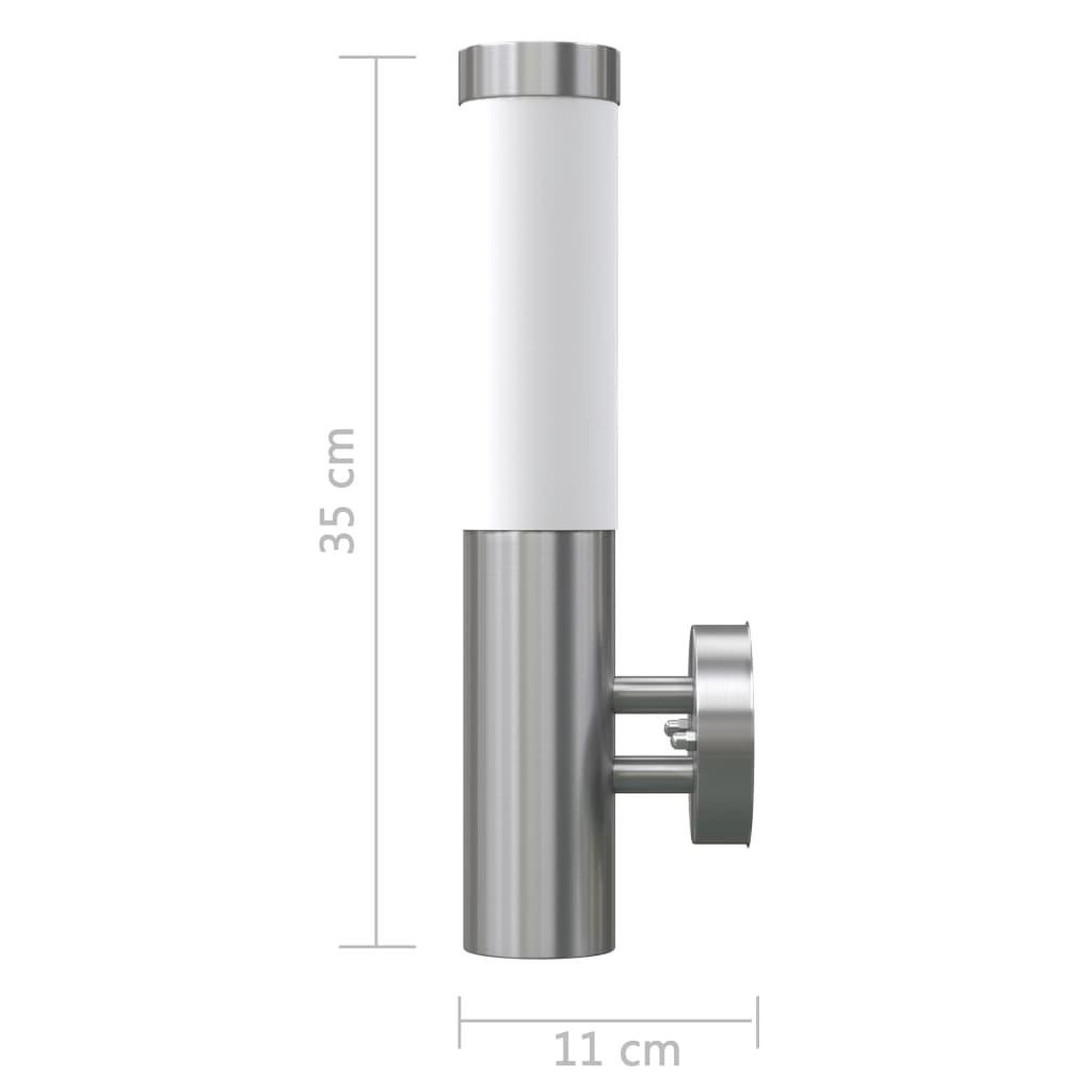 Voir la diapositive 6 : VIDAXL 2 appliques murales cylindriques en acier inoxydable