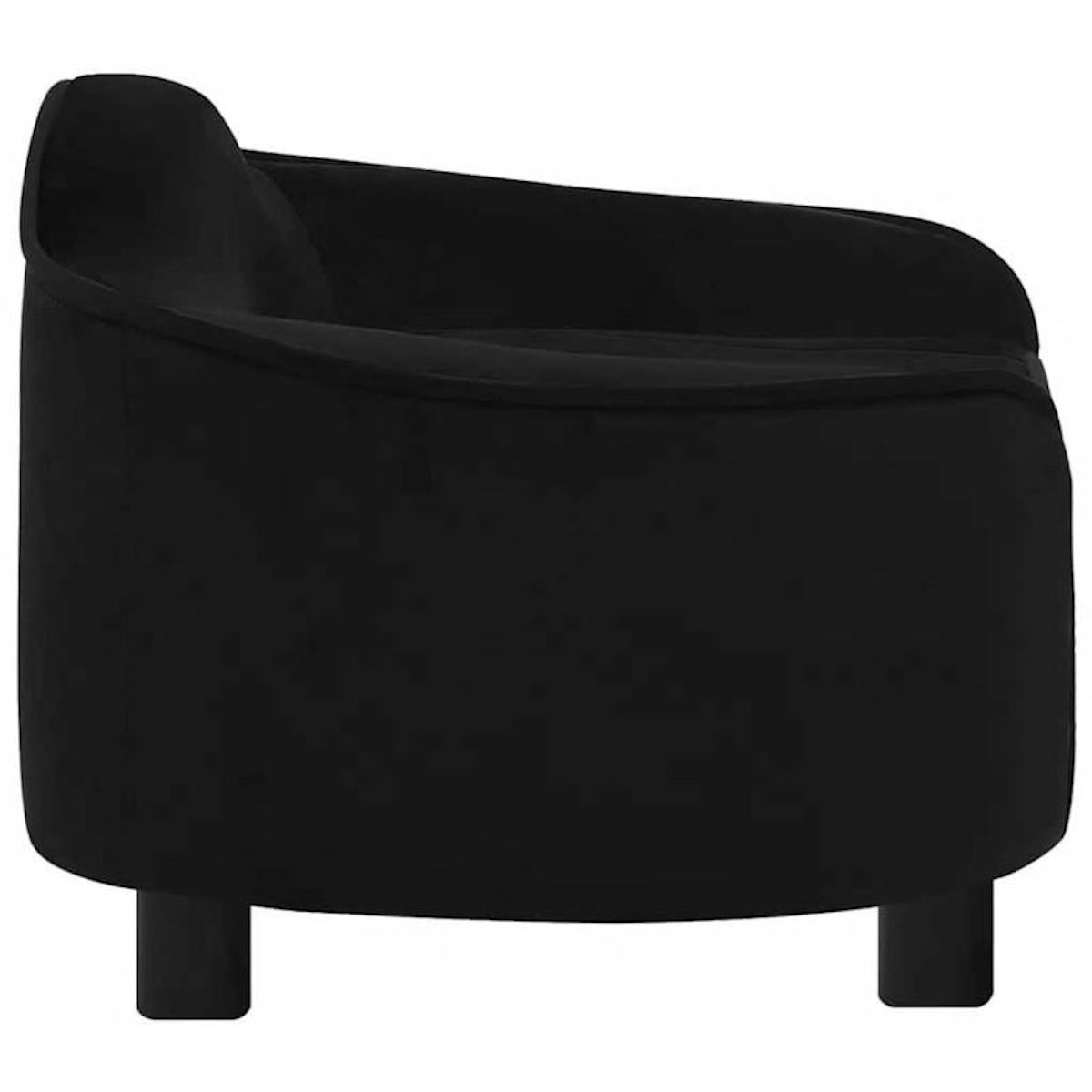 VIDAXL Canapé pour chien Noir 67x47x36 cm Peluche