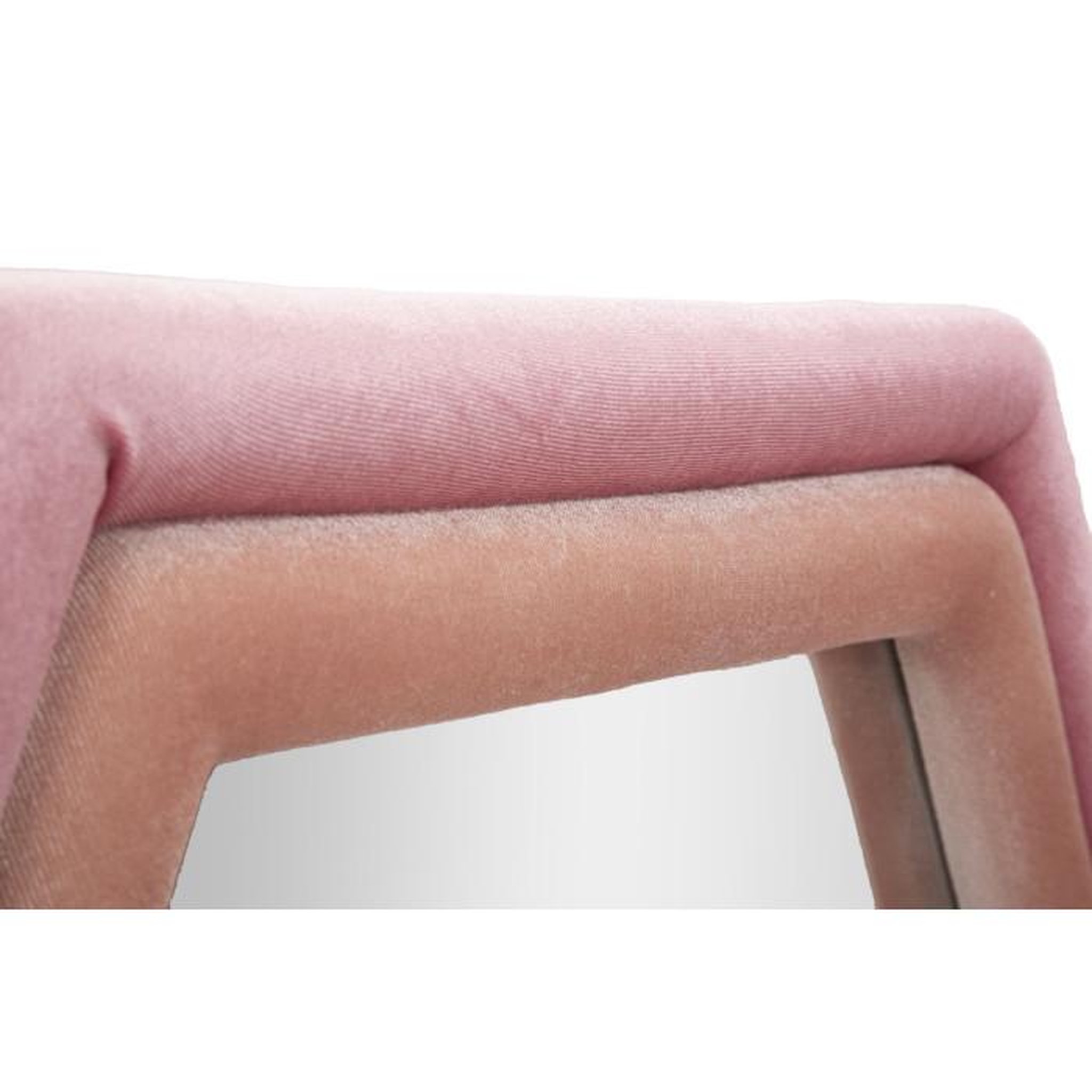 Voir la diapositive 4 : Paris Prix Miroir Mural en Velours  Tony  80cm Rose