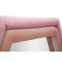Voir la diapositive 4 : Paris Prix Miroir Mural en Velours  Tony  80cm Rose