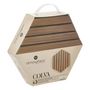 Voir la diapositive 4 : ATMOSPHERA Lot de 3 Panneaux Déco Hexagonal  Colva  30x26cm Marron