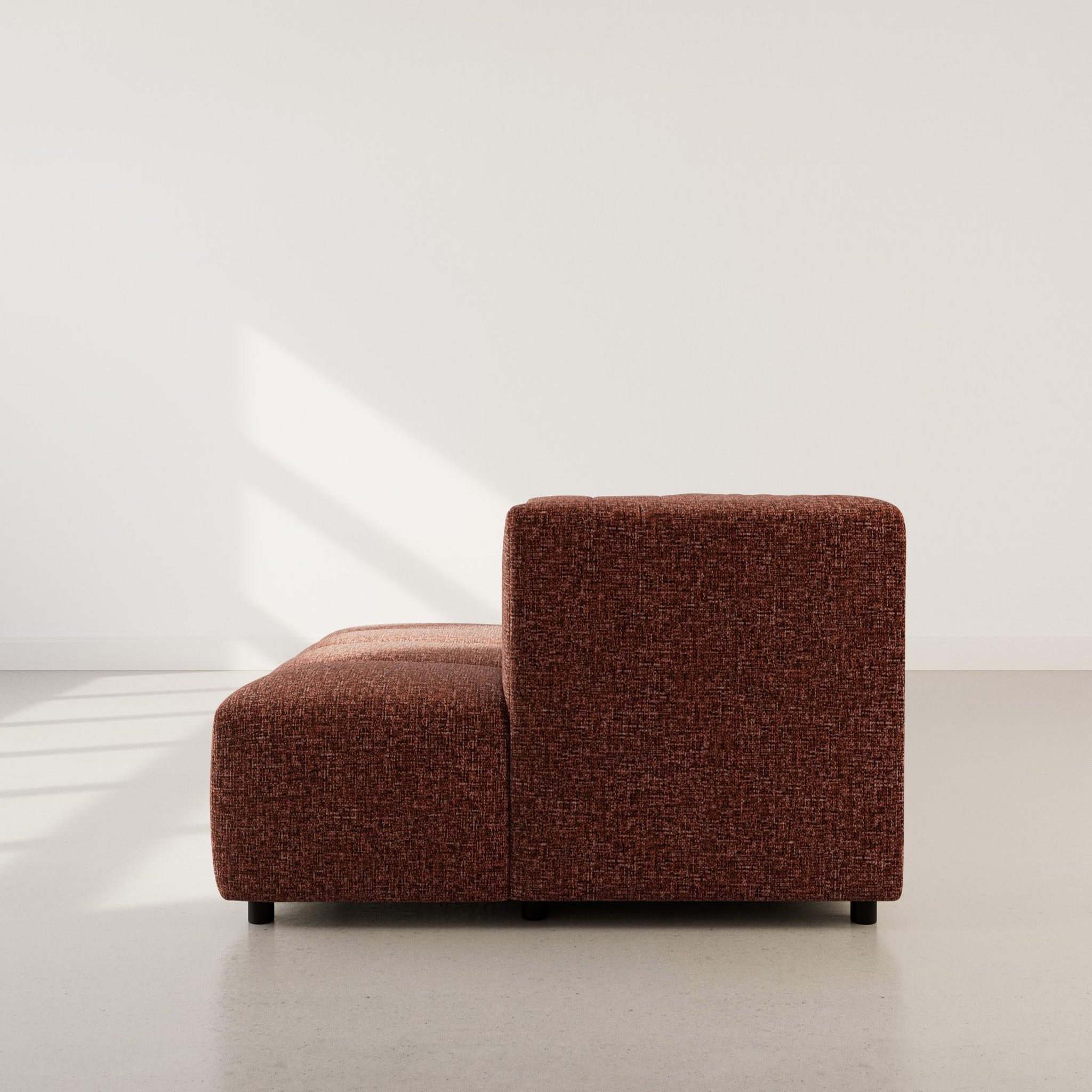 Voir la diapositive 6 : LISA DESIGN Curtis - canapé d'angle droit 4 places avec accoudoir en tissu texturé