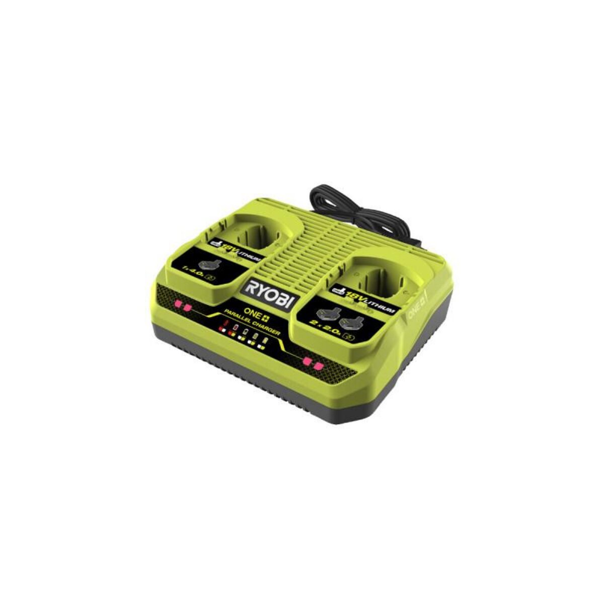 Pack 2 batteries RYOBI 18V OnePlus 5.0 Ah LithiumPlus - 1 chargeur ultra  rapide 5.0 Ah RC18150-250