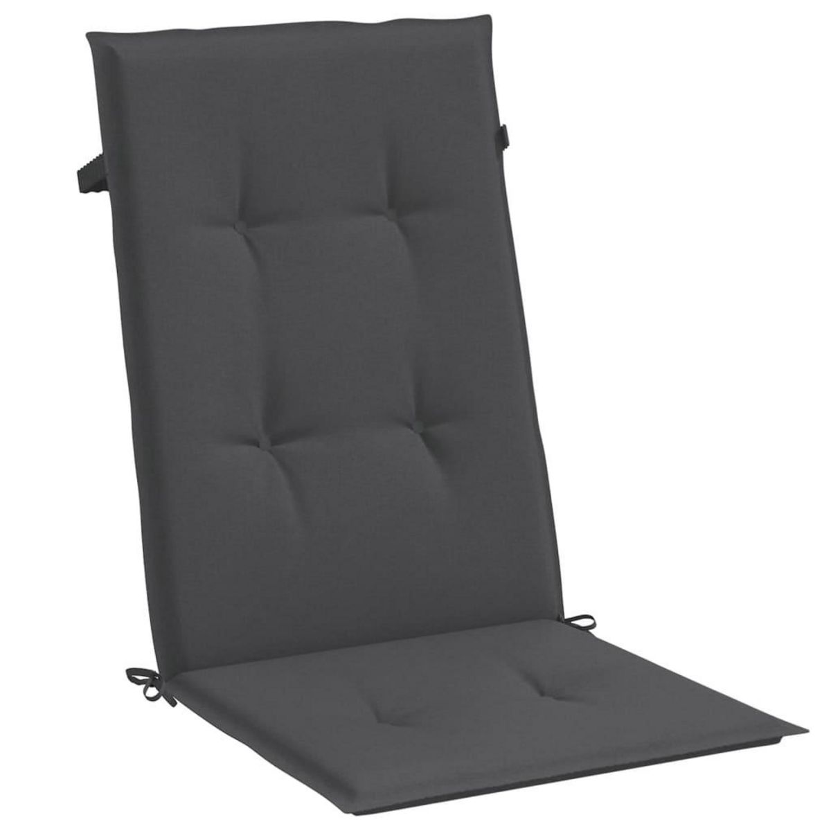 VIDAXL Coussins de chaise a dossier haut lot de 2 anthracite melange