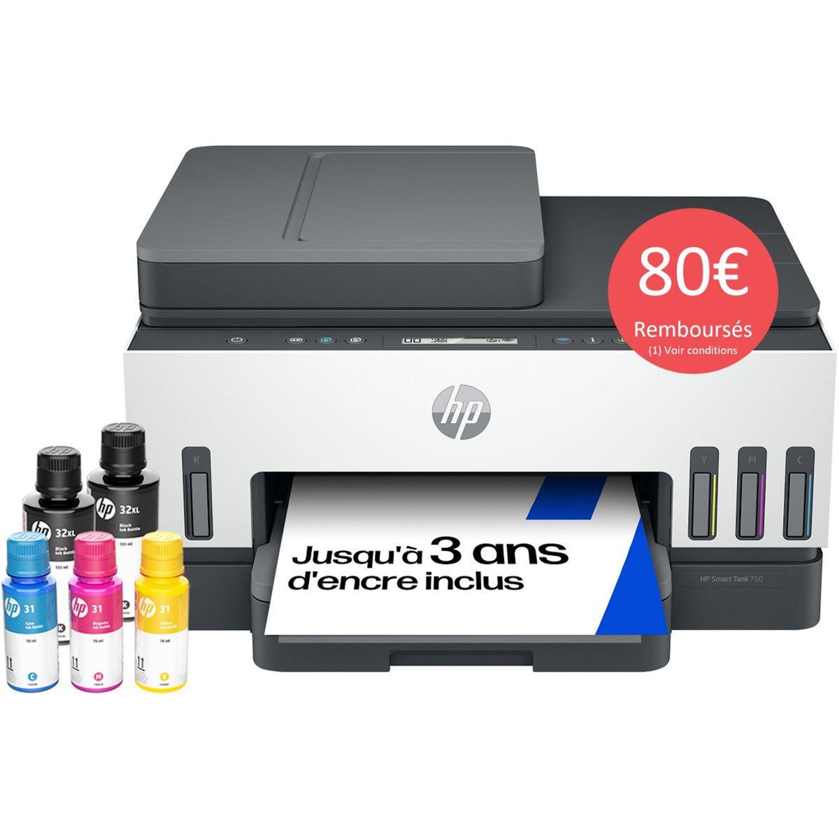 HP Imprimante jet d'encre Smart Tank 7306