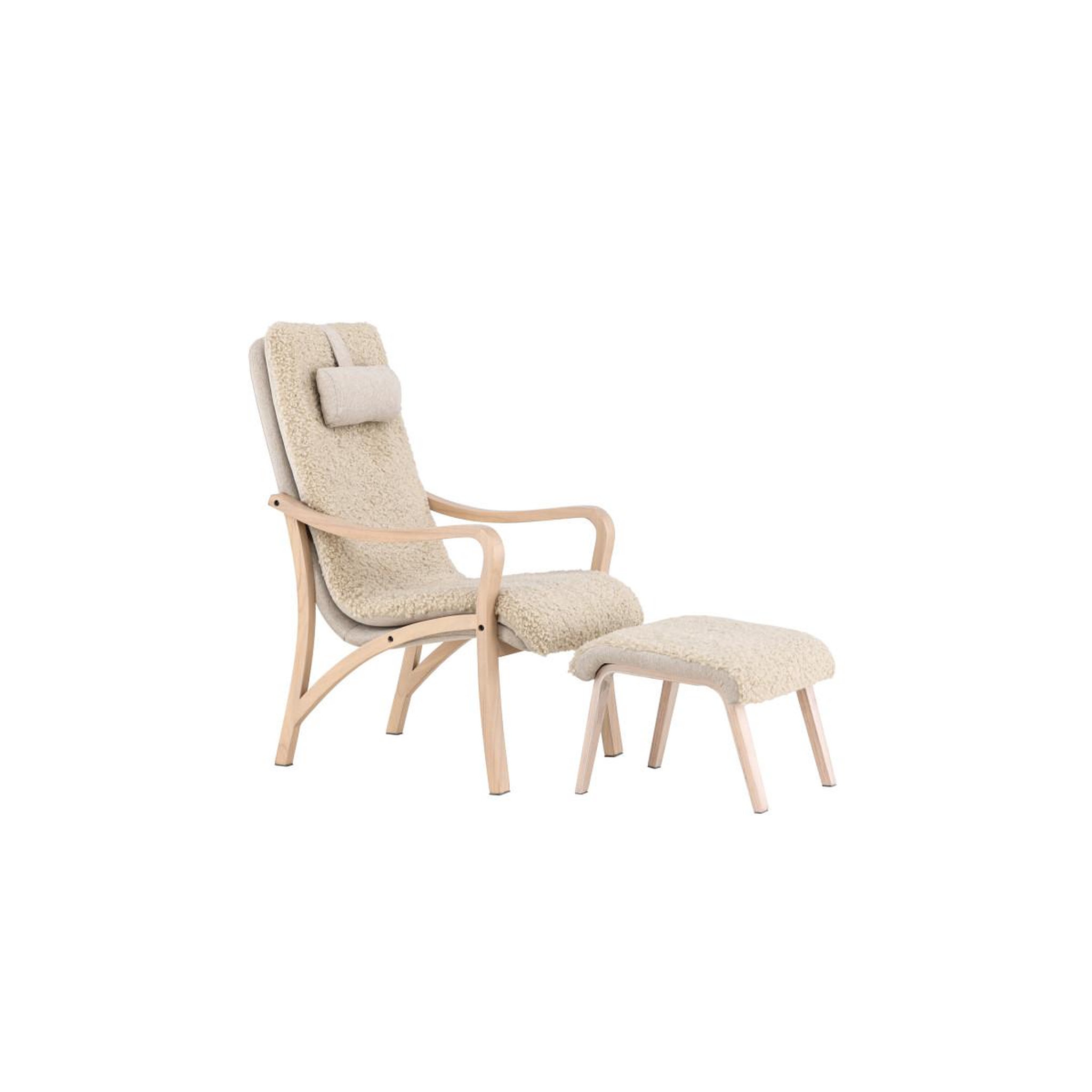 Voir la diapositive 3 : Paris Prix Fauteuil avec repose-pieds  faro  107cm beige