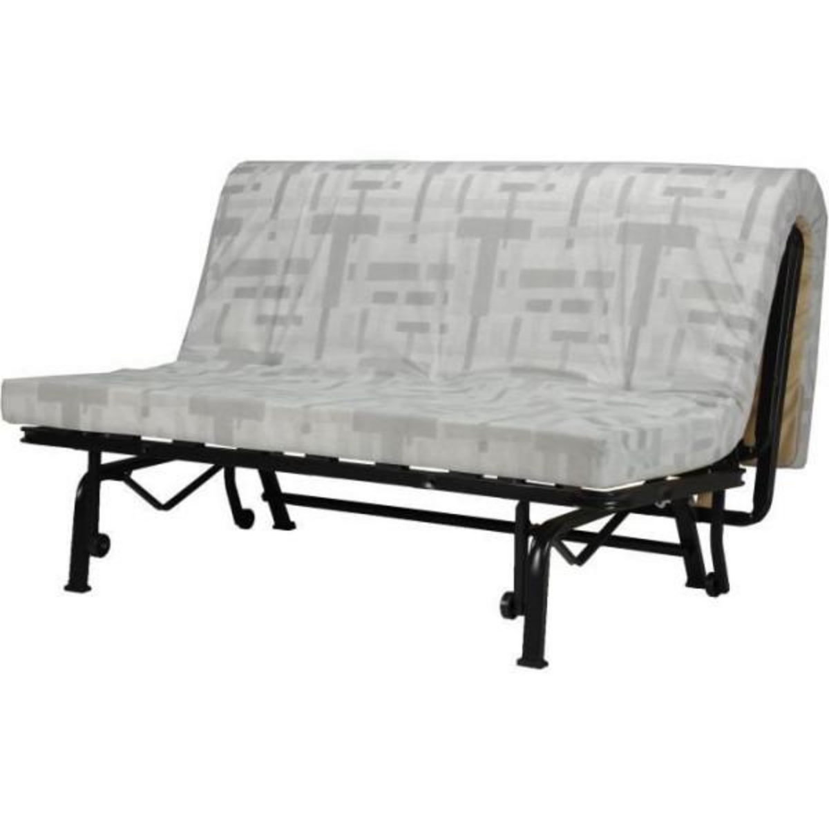 MARKET24 Banquette BZ Joe - Tissu gris anthracite - 3 places - L 143 x P 97 cm - Couchage 140 x 190 cm