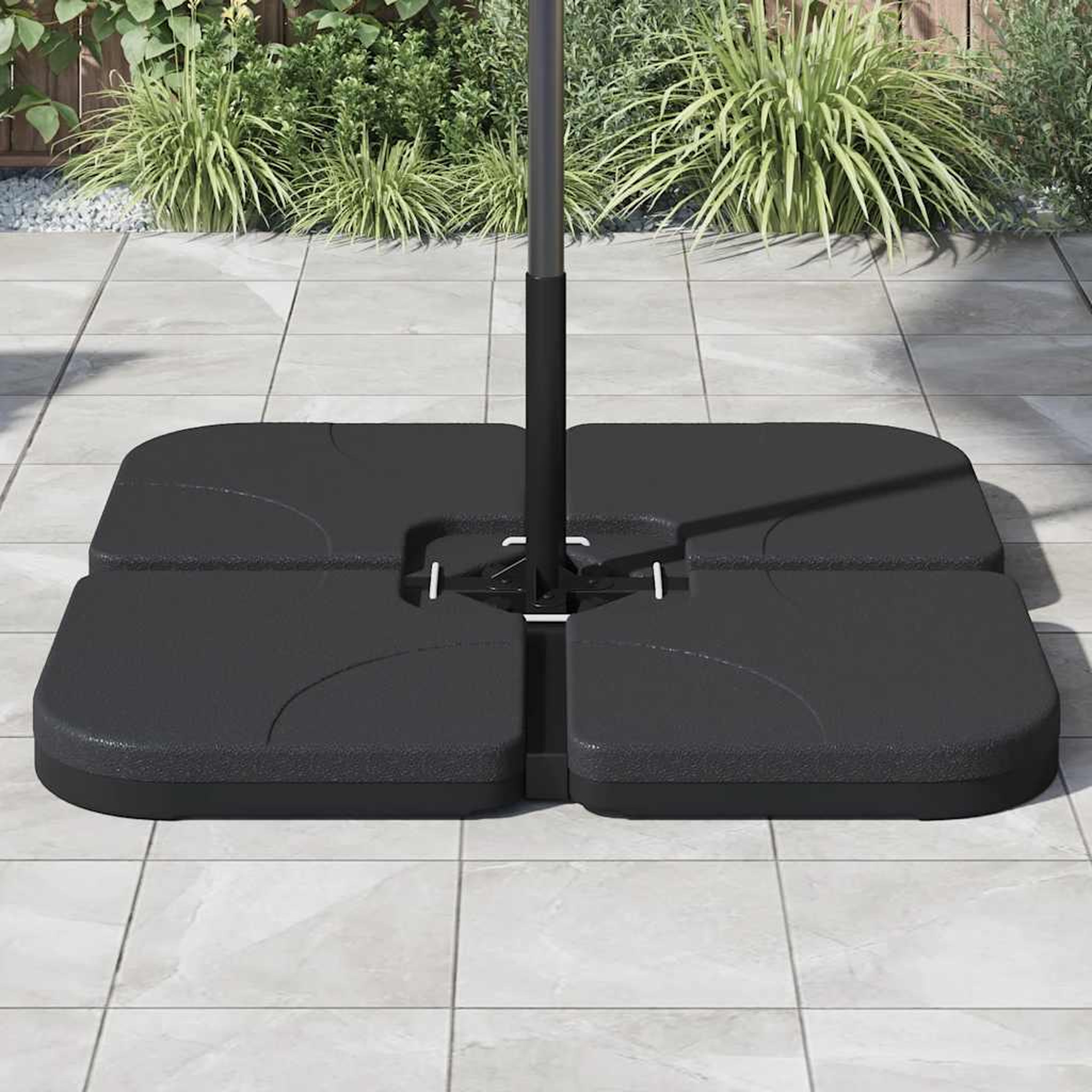 Voir la diapositive 3 : VIDAXL Base de parasol portable sable/eau 60 l