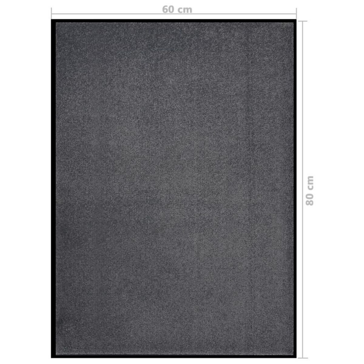 VIDAXL Paillasson Anthracite 60x80 cm