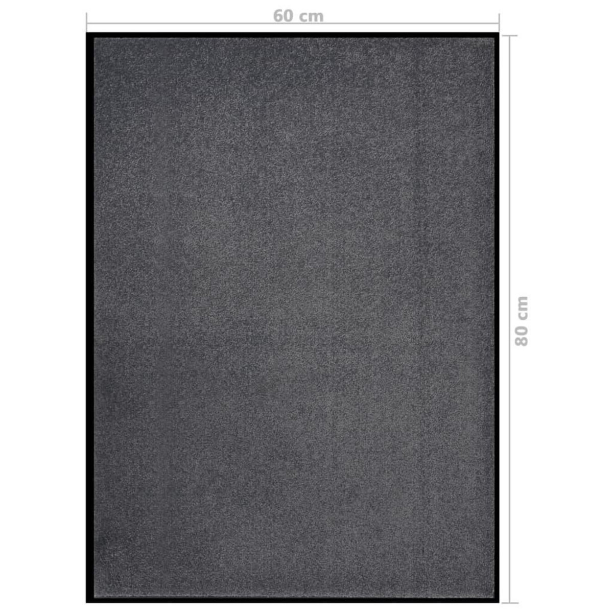 VIDAXL Paillasson Anthracite 60x80 cm