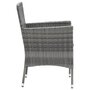 Voir la diapositive 5 : VIDAXL Chaises a manger de jardin lot de 4 Resine tressee Gris