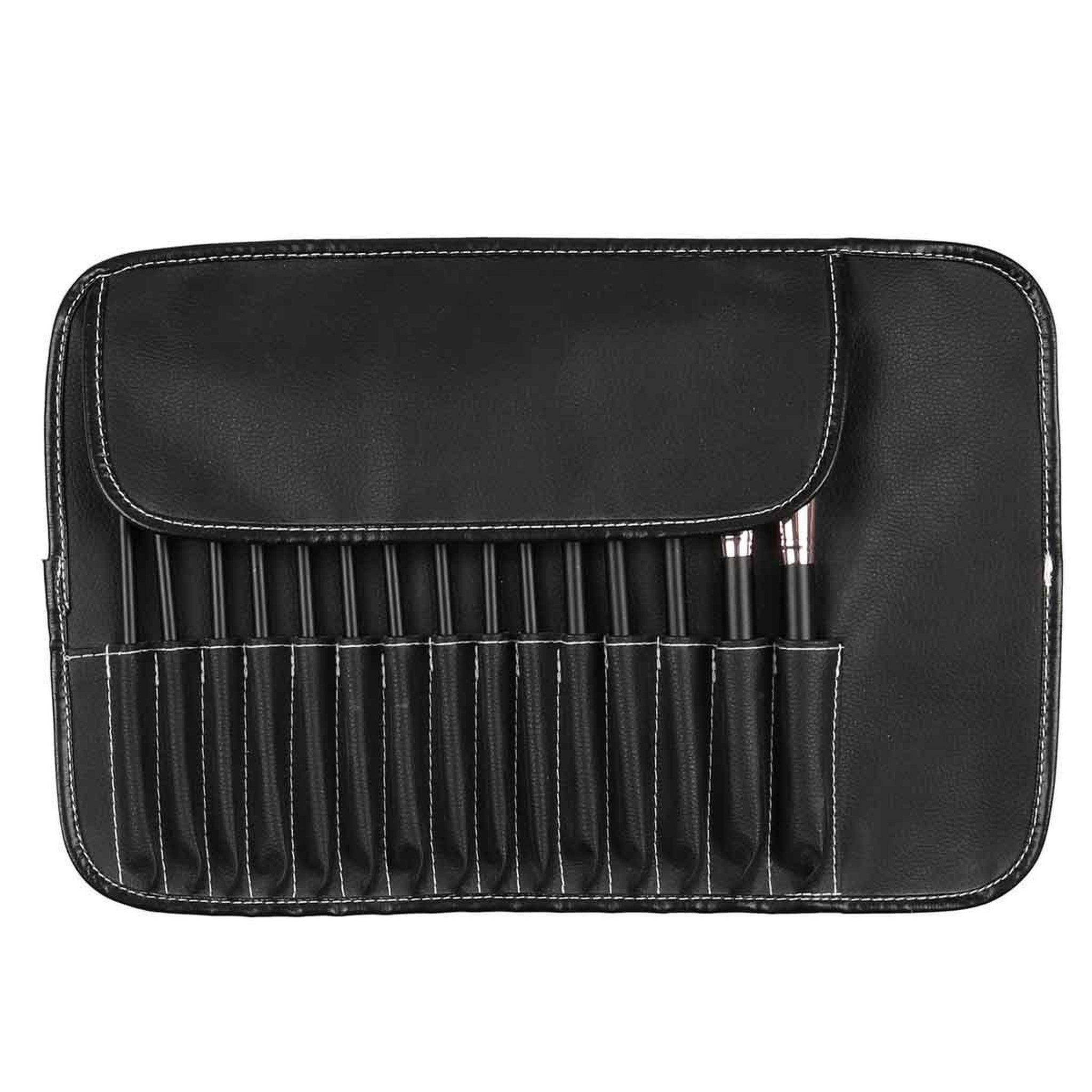 Voir la diapositive 2 : Cosmetic Club Trousse à maquillage  15 pinceaux  23cm noir