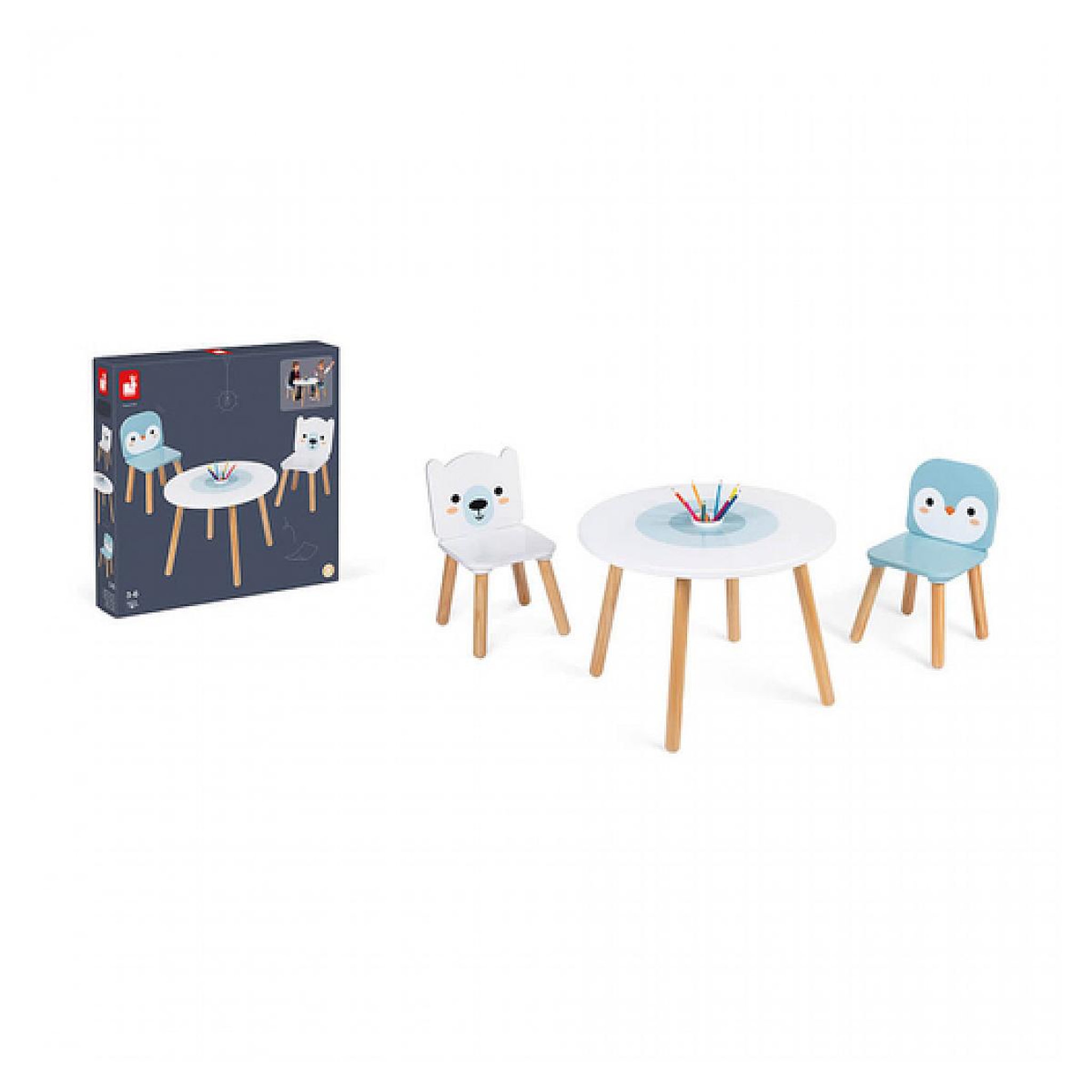 Voir la diapositive 5 : Juratoys-Janod Table et 2 chaises - Banquise
