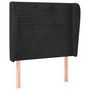 Voir la diapositive 2 : VIDAXL Tete de lit avec oreilles Noir 83x23x118/128 cm Velours