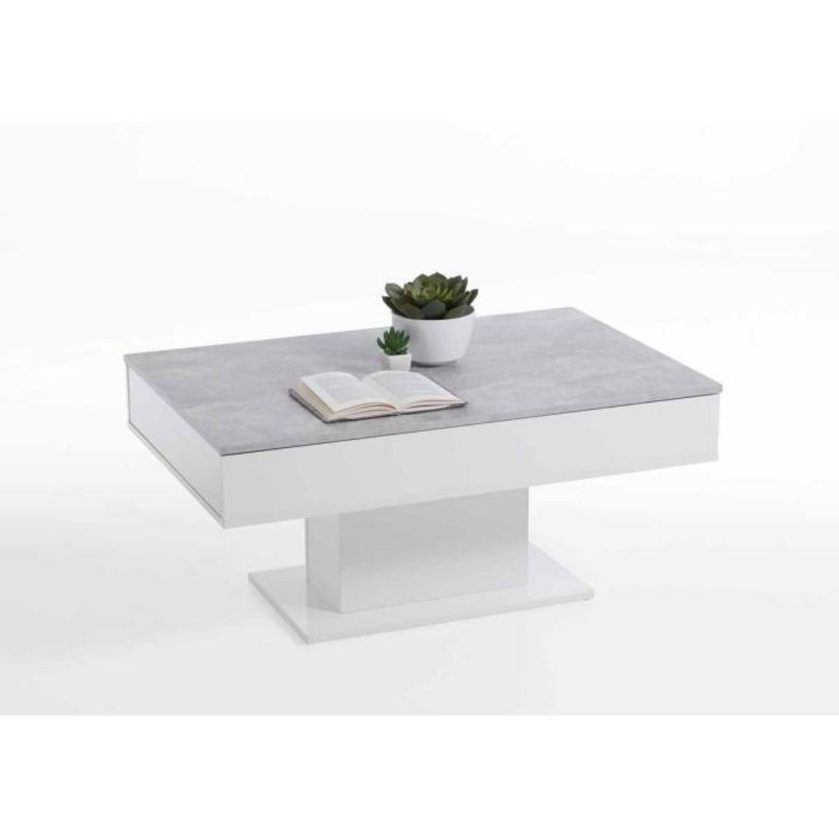 Paris Prix Table Basse Design  Lavola  100cm Gris & Blanc