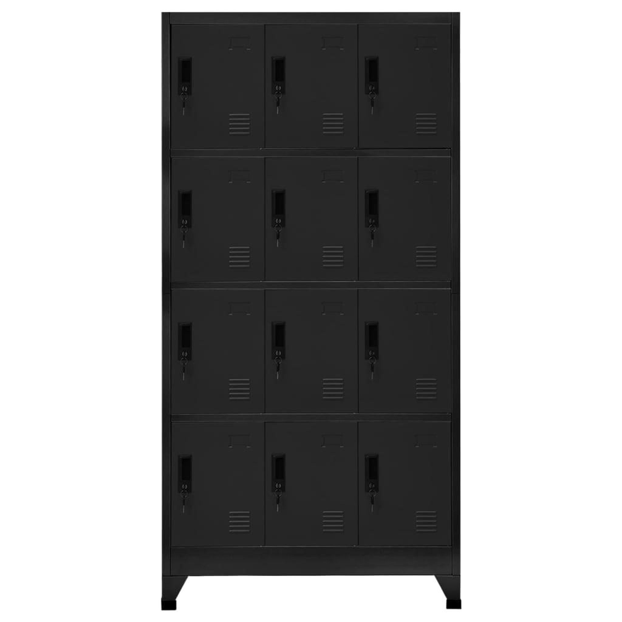 Voir la diapositive 2 : VIDAXL Armoire a casiers Noir 90x45x180 cm Acier