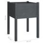 Voir la diapositive 6 : VIDAXL Jardiniere Gris 50x50x70 cm Bois de pin massif