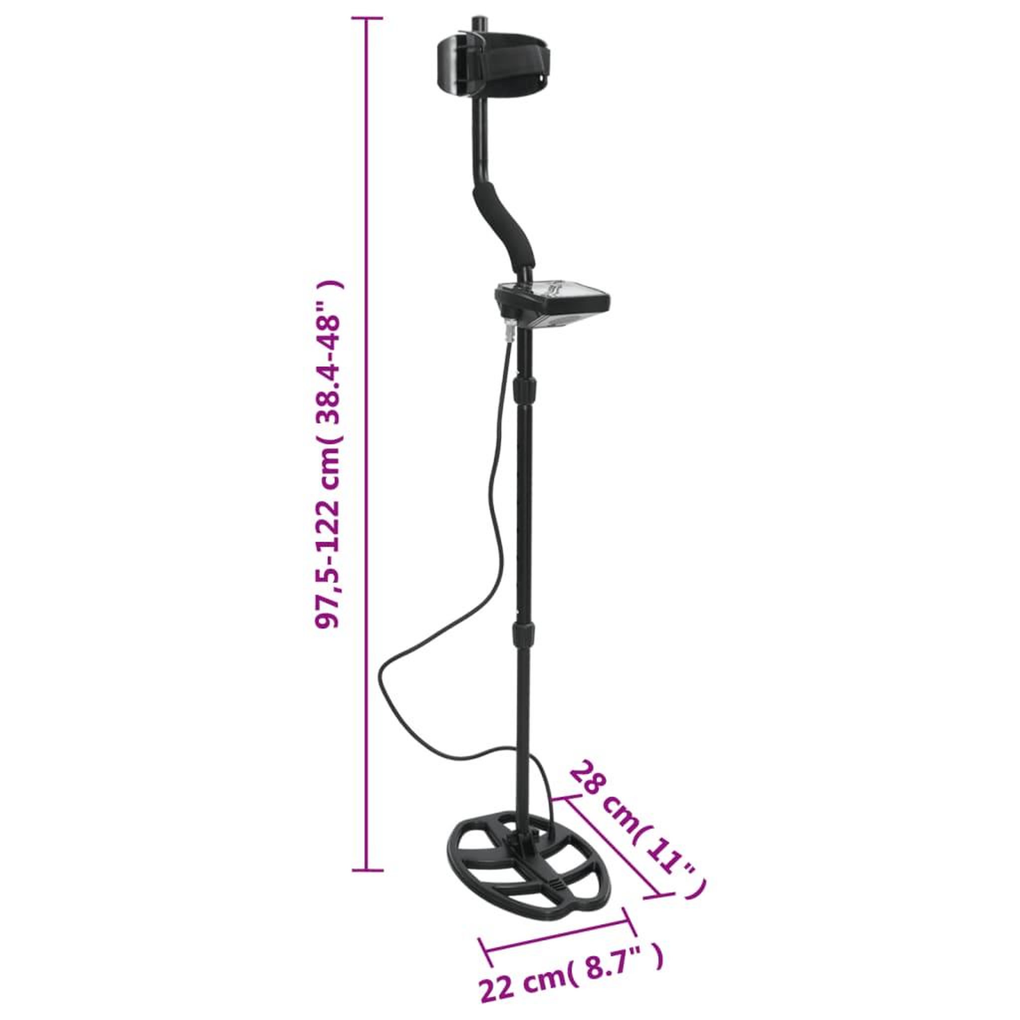 Voir la diapositive 6 : VIDAXL Detecteur metaux 20 cm profondeur recherche ecran LCD
