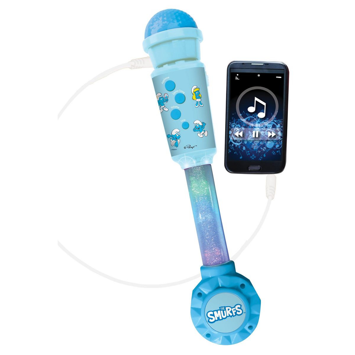 Lexibook Microphone Schtroumpfs avec tube lumineux et enceinte