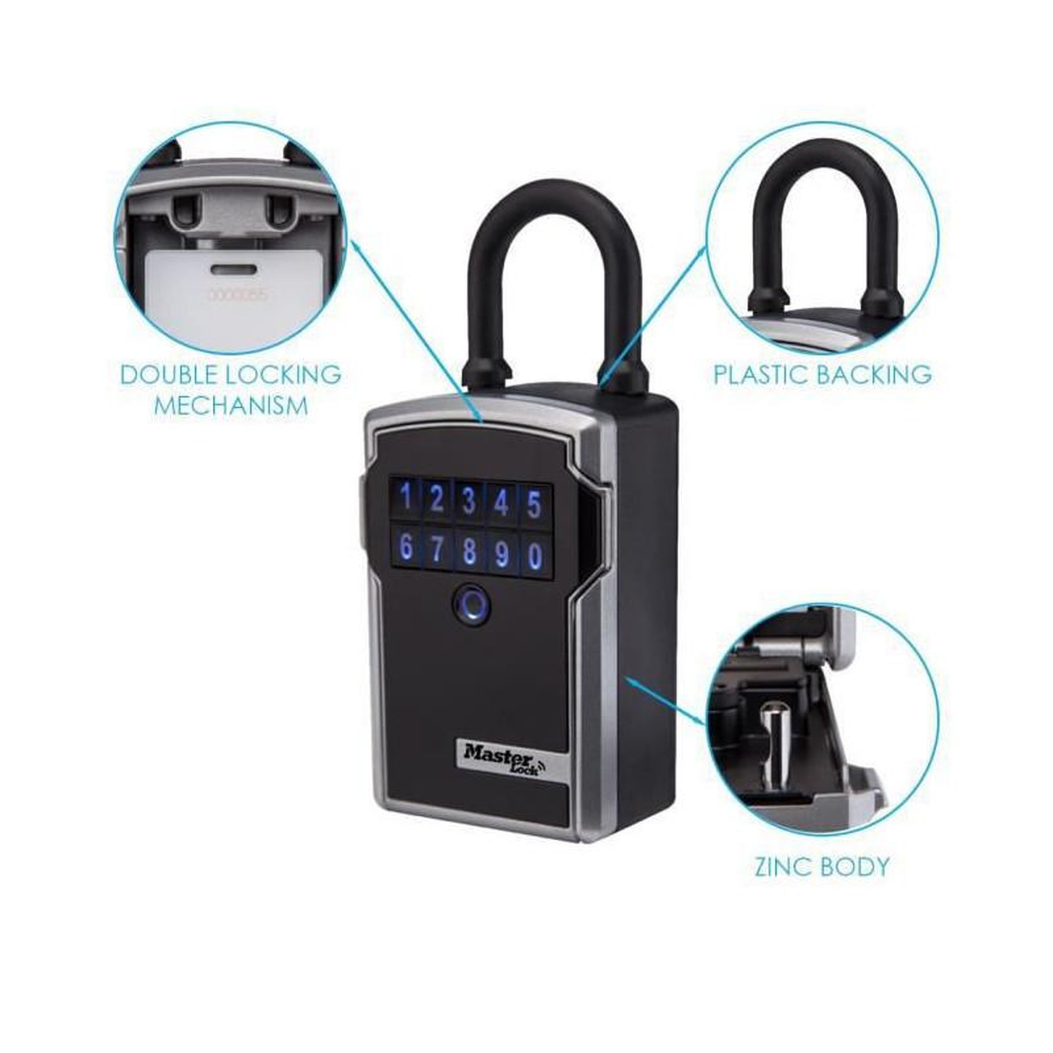 Voir la diapositive 5 : Master lock Boîte à Clé Connectée  Bluetooth ou Combinaison [Anse] [Etanche - Extérieur] 5440EURD  Select Access