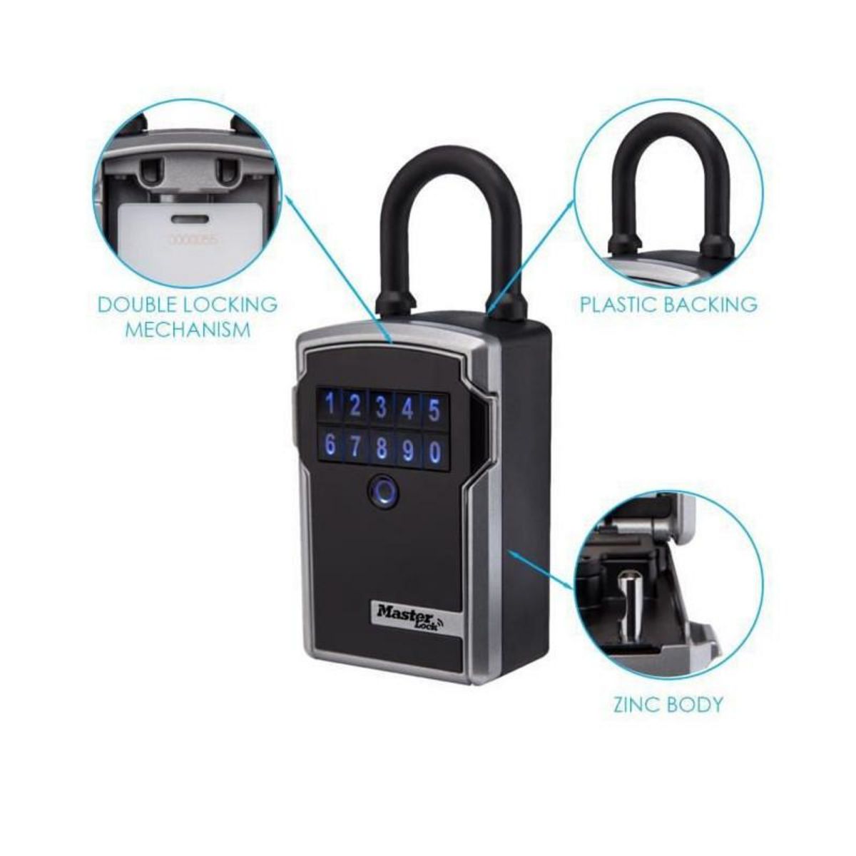 Master lock Boîte à Clé Connectée  Bluetooth ou Combinaison [Anse] [Etanche - Extérieur] 5440EURD  Select Access