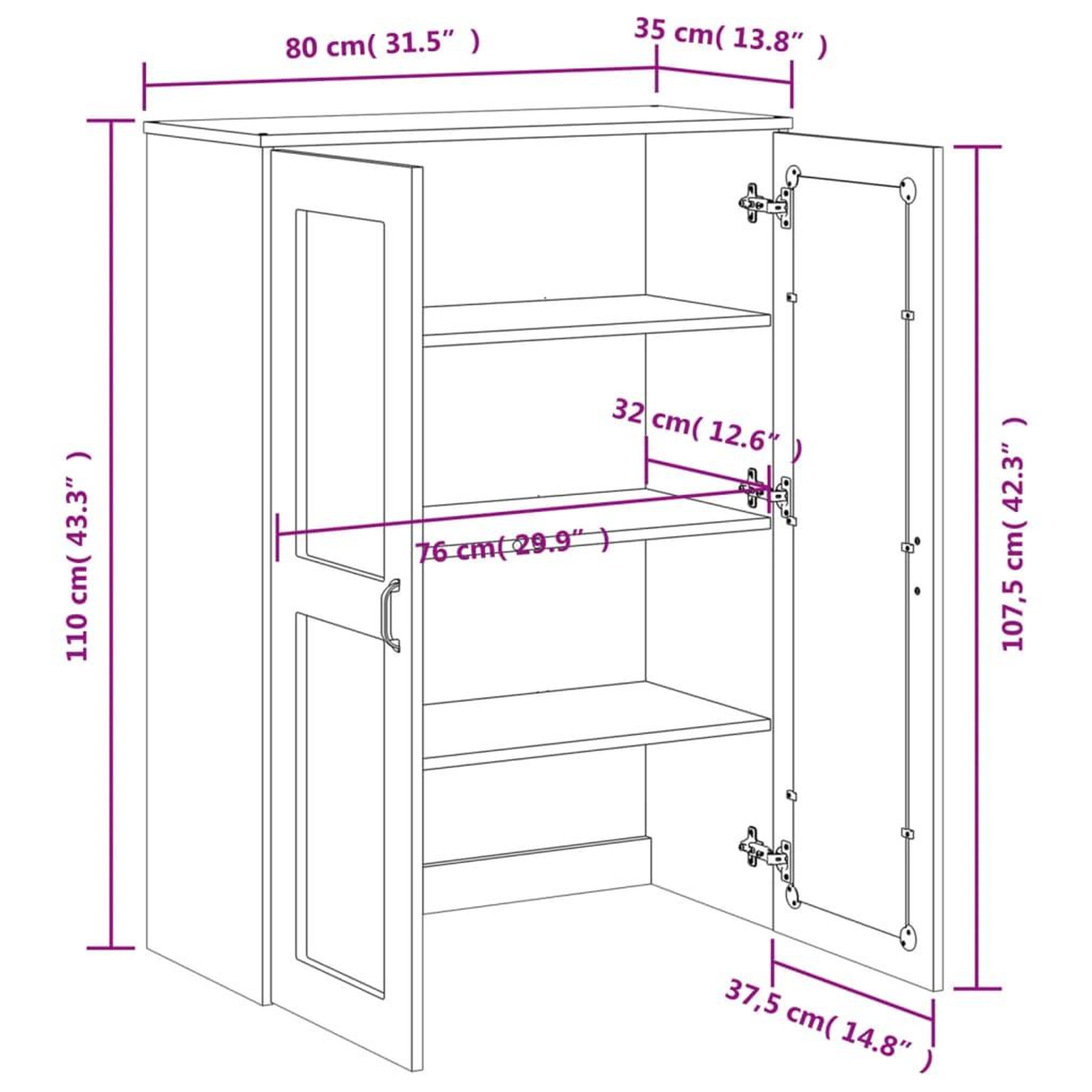 Voir la diapositive 6 : VIDAXL Dessus pour buffet VIKEN blanc bois d'ingenierie
