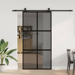 VIDAXL Porte coulissante avec kit de quincaillerie noir 102,5x205 cm