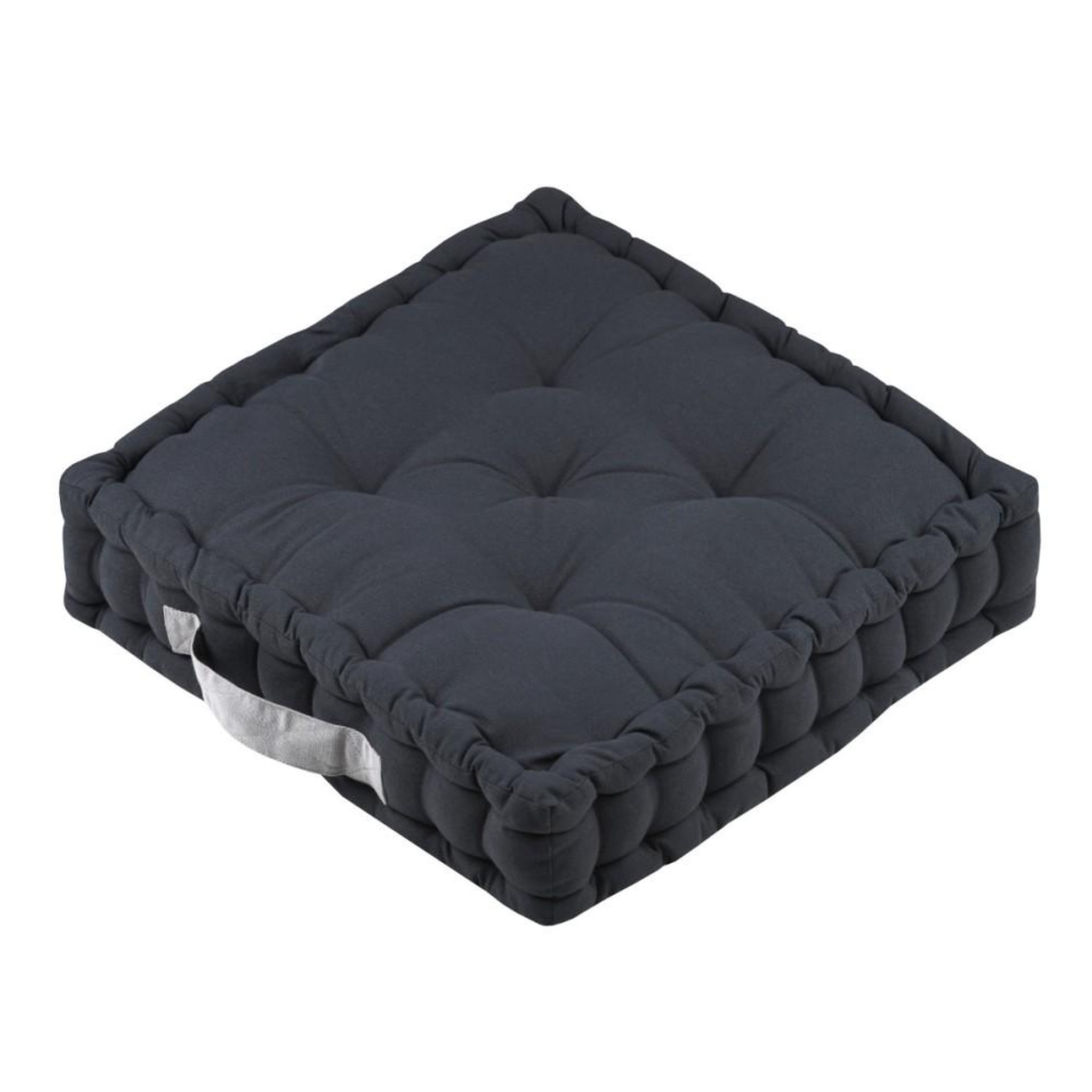 STOF Coussin de sol 45x45x10cm gris anthracite 100% coton