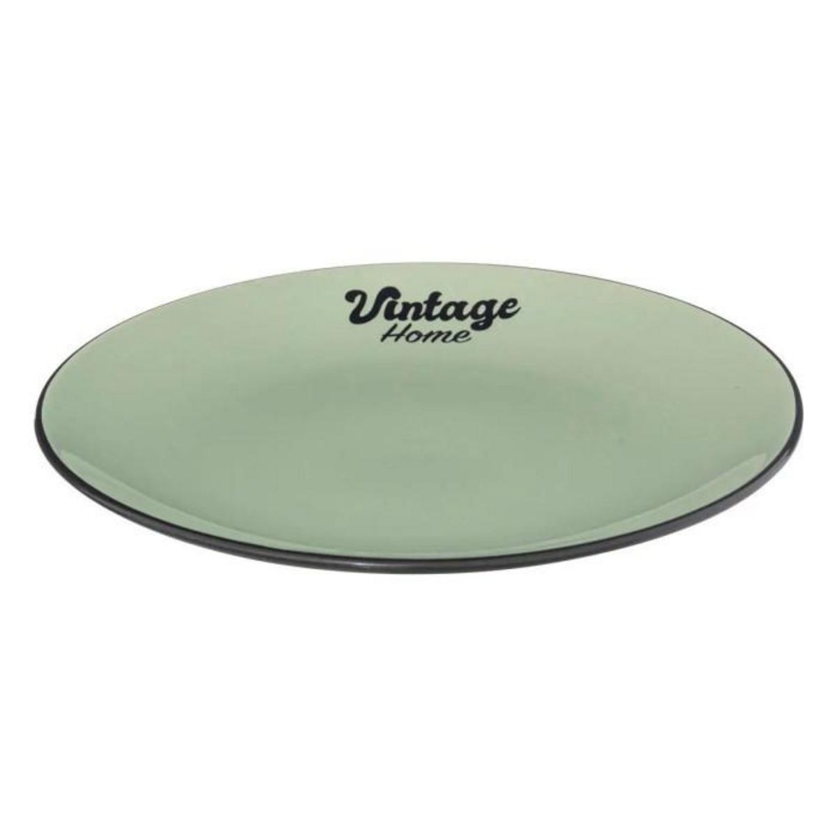 SECRET DE GOURMET Lot de 6 Assiettes à Dessert  Be Vintage  20cm Vert