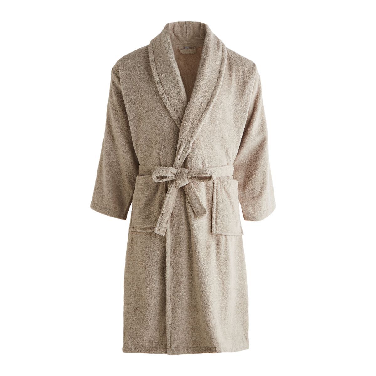 ACTUEL Peignoir col chale uni en coton 380gsm