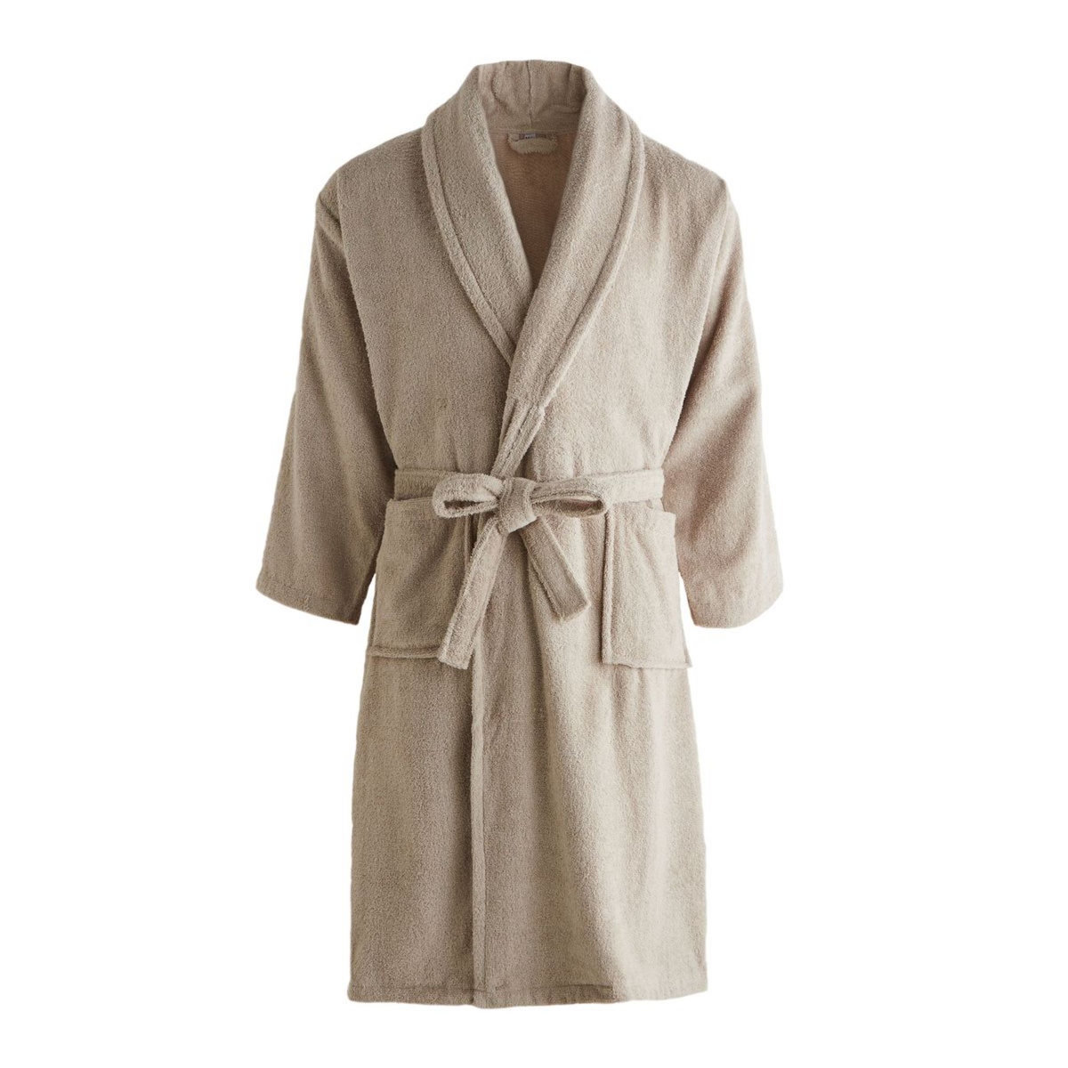 ACTUEL Peignoir col chale uni en coton 380gsm