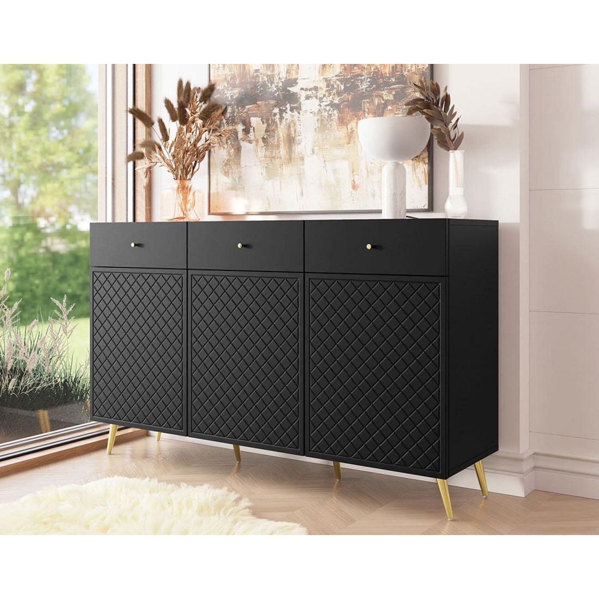 BEST MOBILIER Sorolla - buffet bas - 150 cm