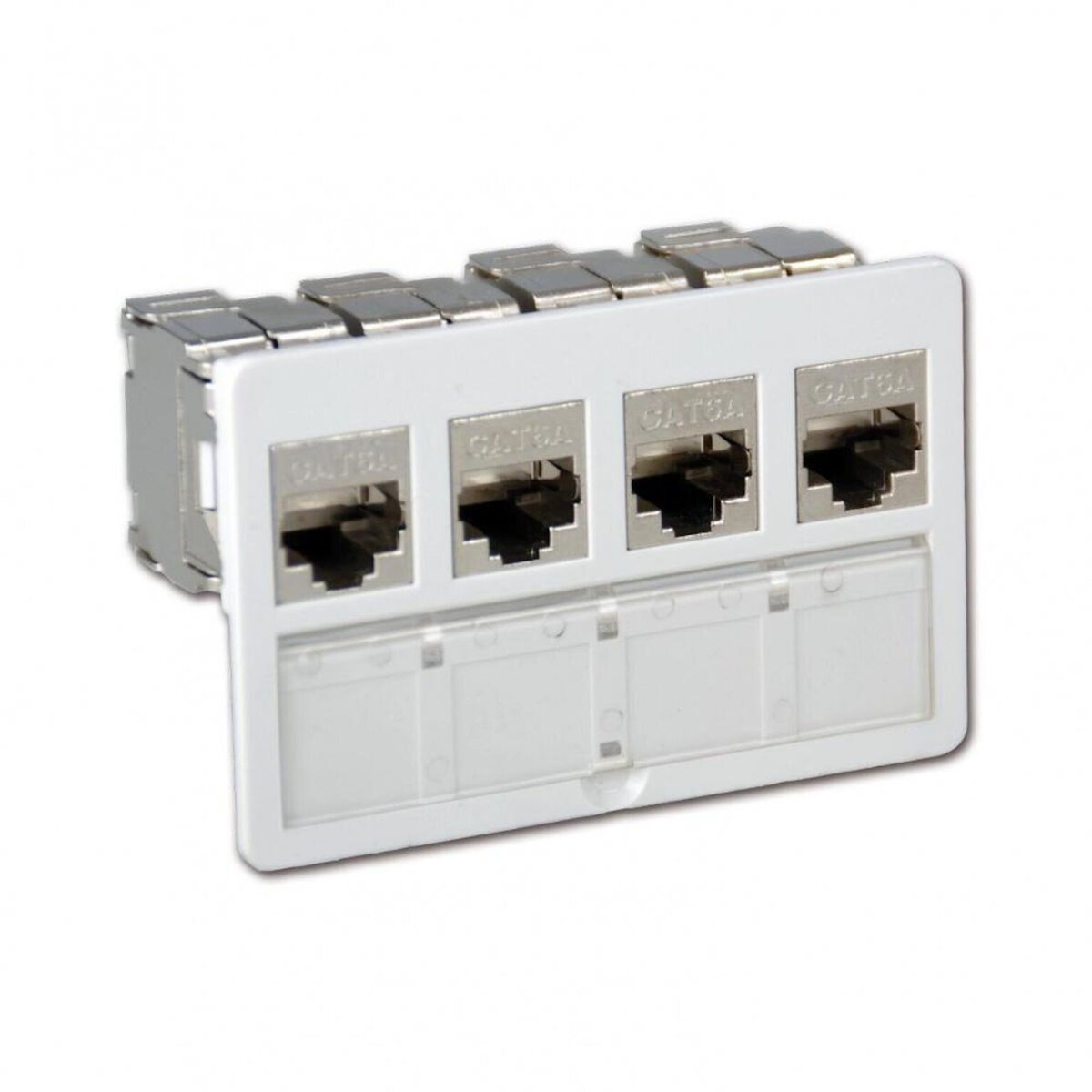 CENTRALE BRICO Bloc de 4 connecteurs modulaires RJ45 cat.6 OHMTEC