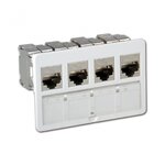 CENTRALE BRICO Bloc de 4 connecteurs modulaires RJ45 cat.6 OHMTEC