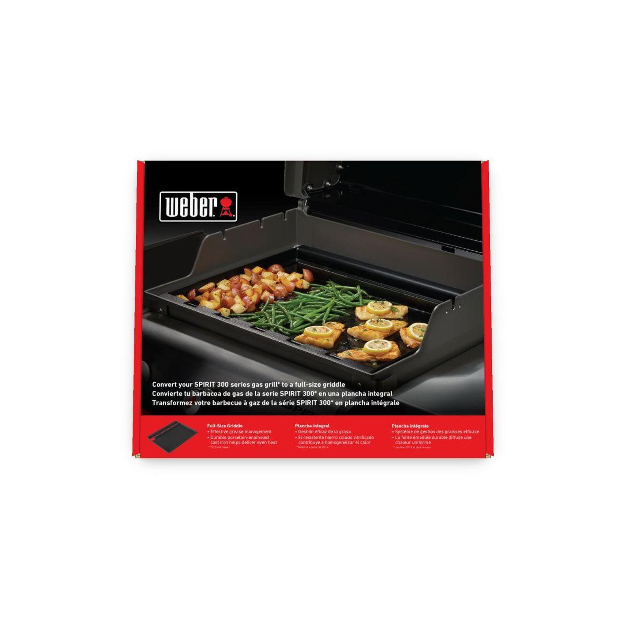 Voir la diapositive 4 : Weber Plancha pour barbecue grand format pour spirit 3 bruleurs